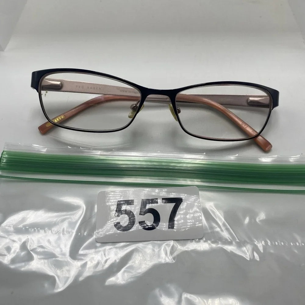 Ted Baker Eyeglasses Women FRAME ONLY Alosiu B222 52-16-135 Black Pink 557